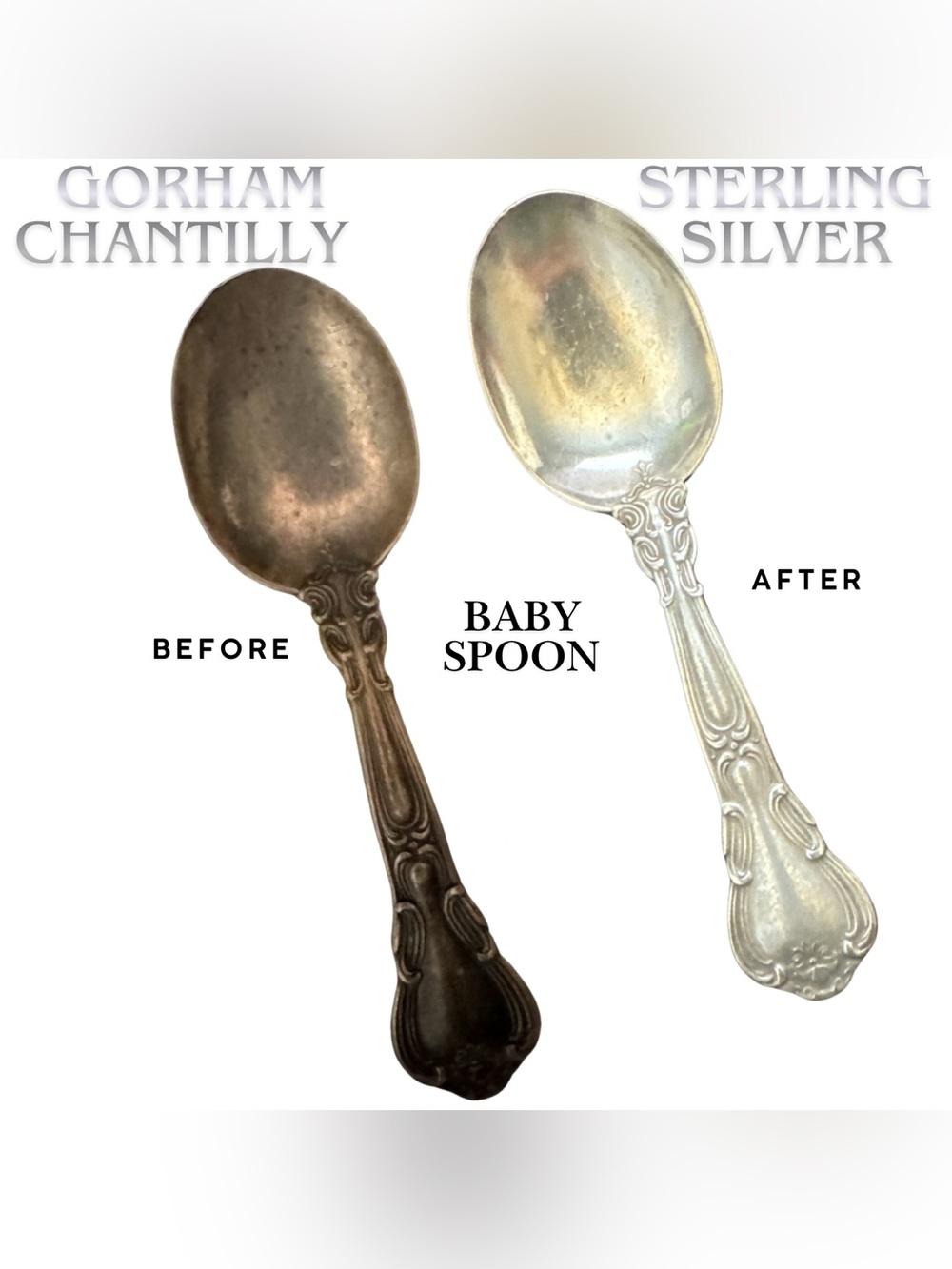 Antique Gorham Chantilly Sterling Silver Baby Spoon - 23g Marked‎ Pat. 1895
